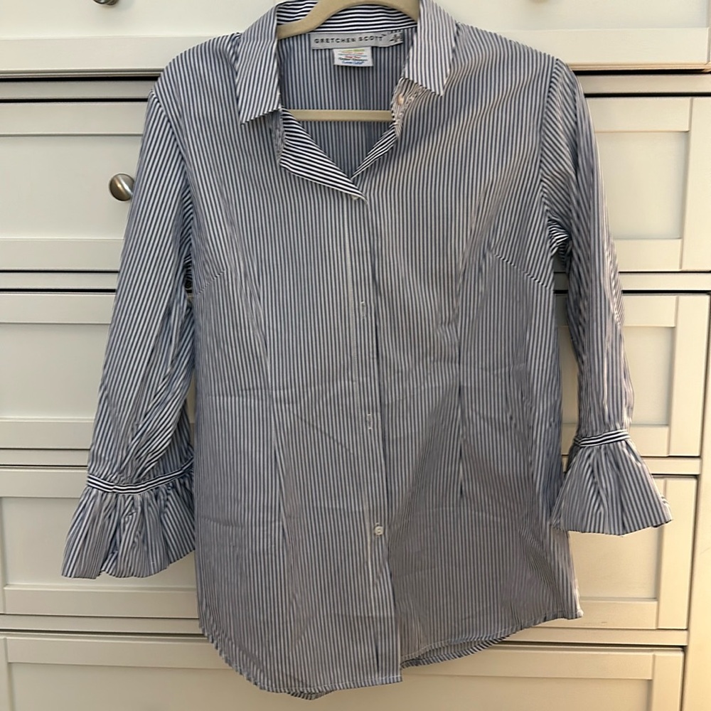 Striped button down